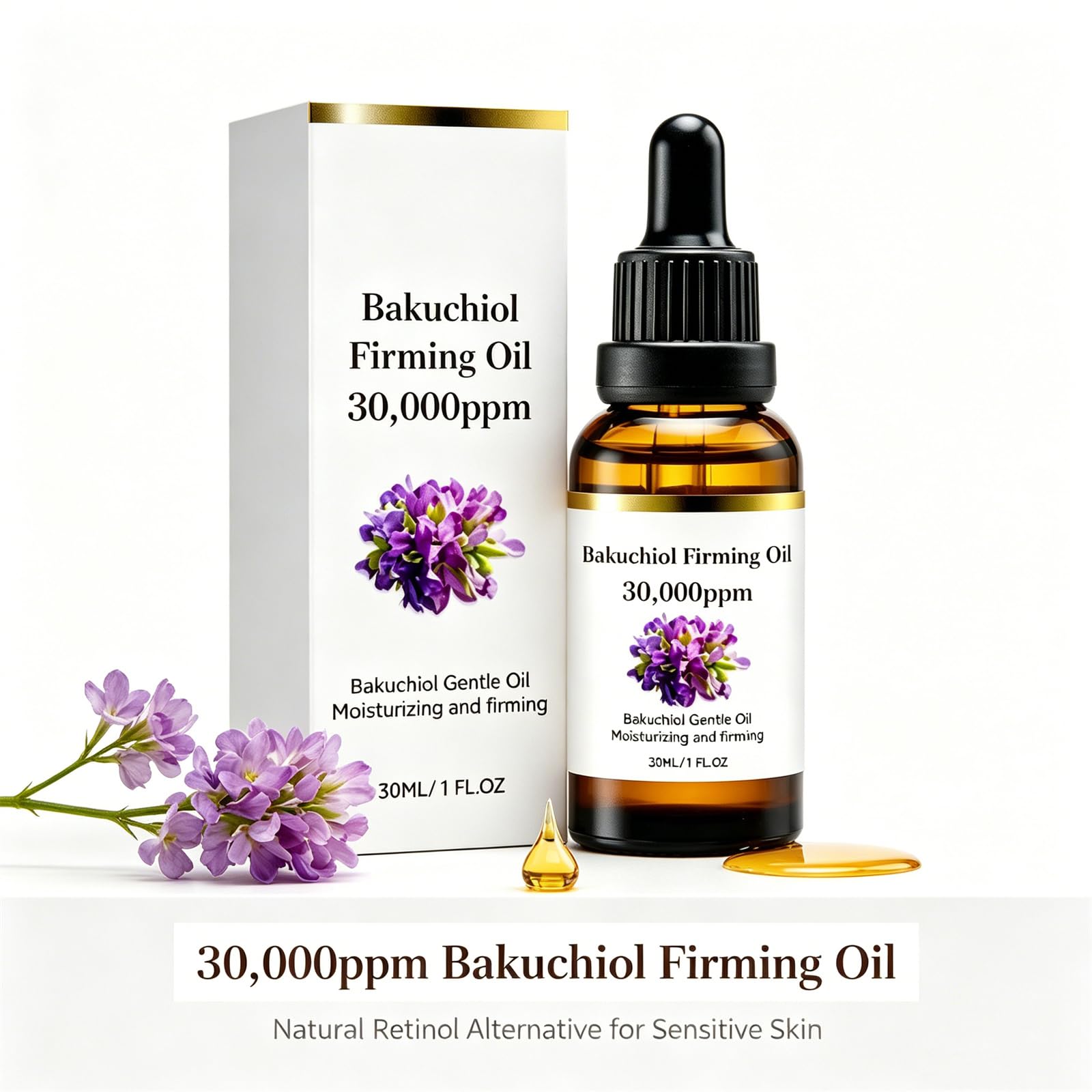 Bakuchiol Retinol Alternative - Huile raffermissante au bakuchiol, alternative au