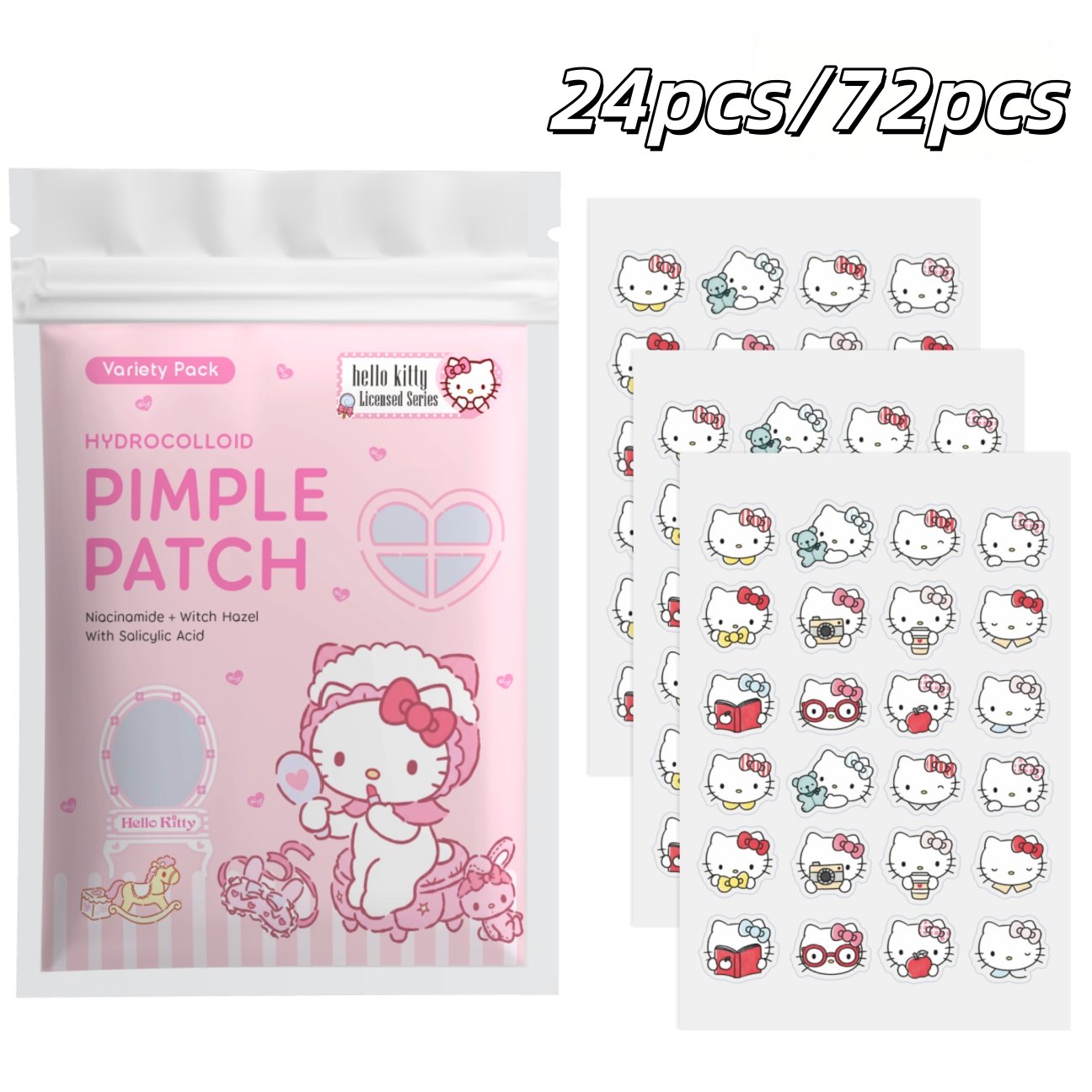 Skincare The Originote - 24/72 patchs hydrocolloïdes Hello Kitty pour