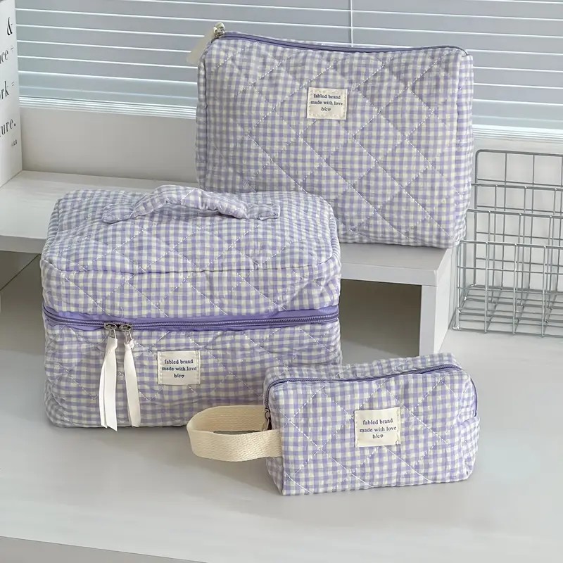 Sac à cosmétiques à carreaux d - Skincare B Erl avis et prix